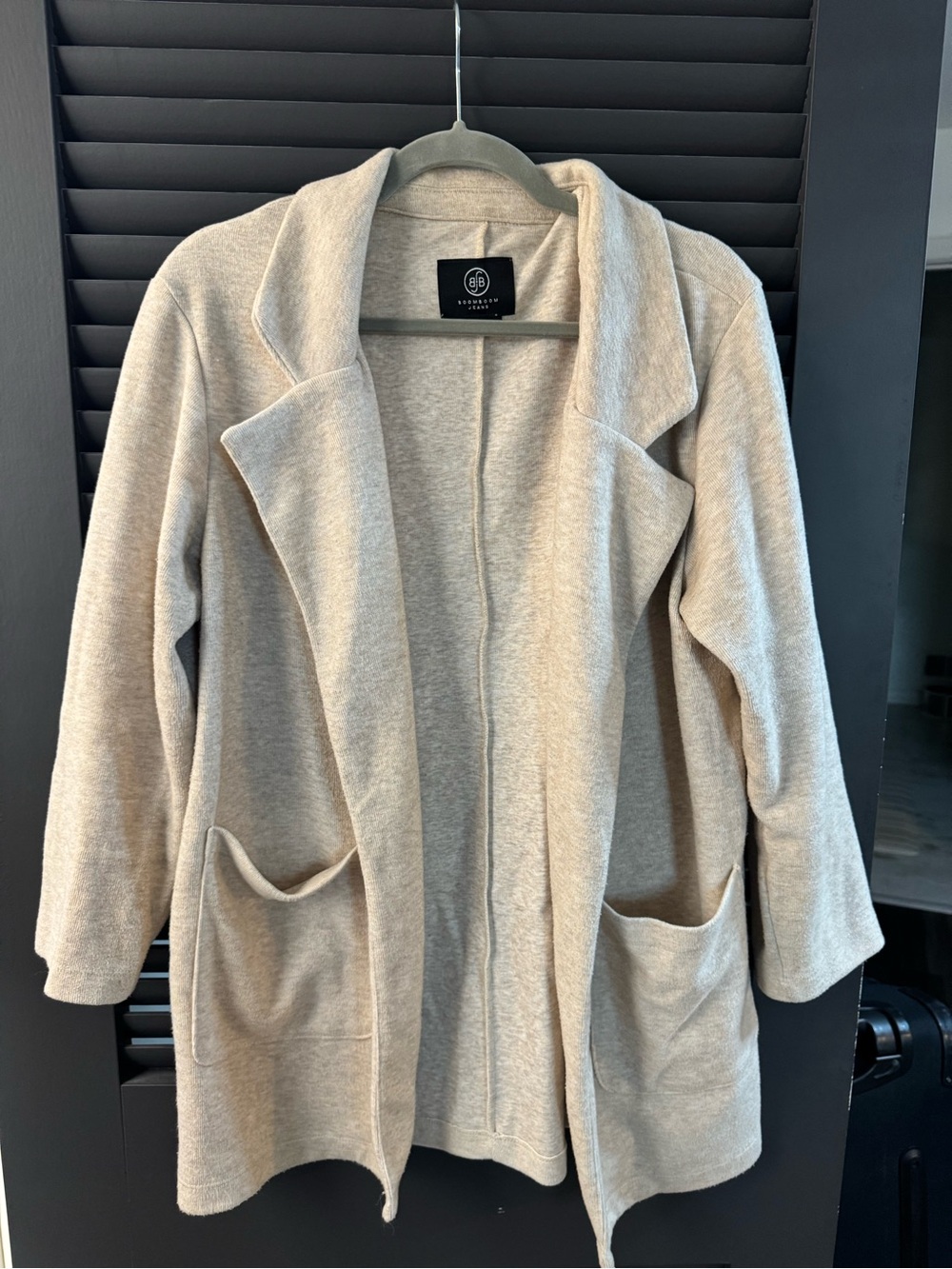 Boom Boom Jeans Open-Front Cream Knit Cardigan